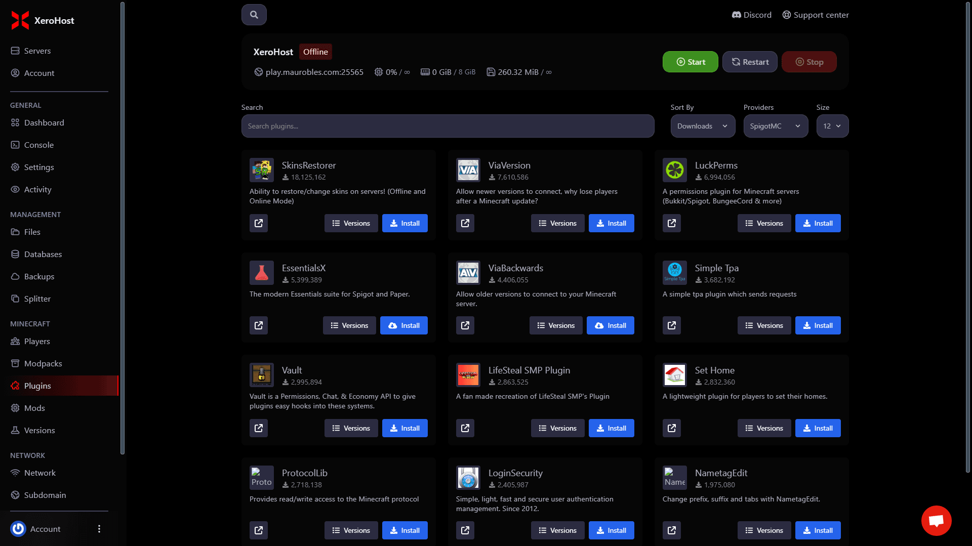 Instalador de Plugins
